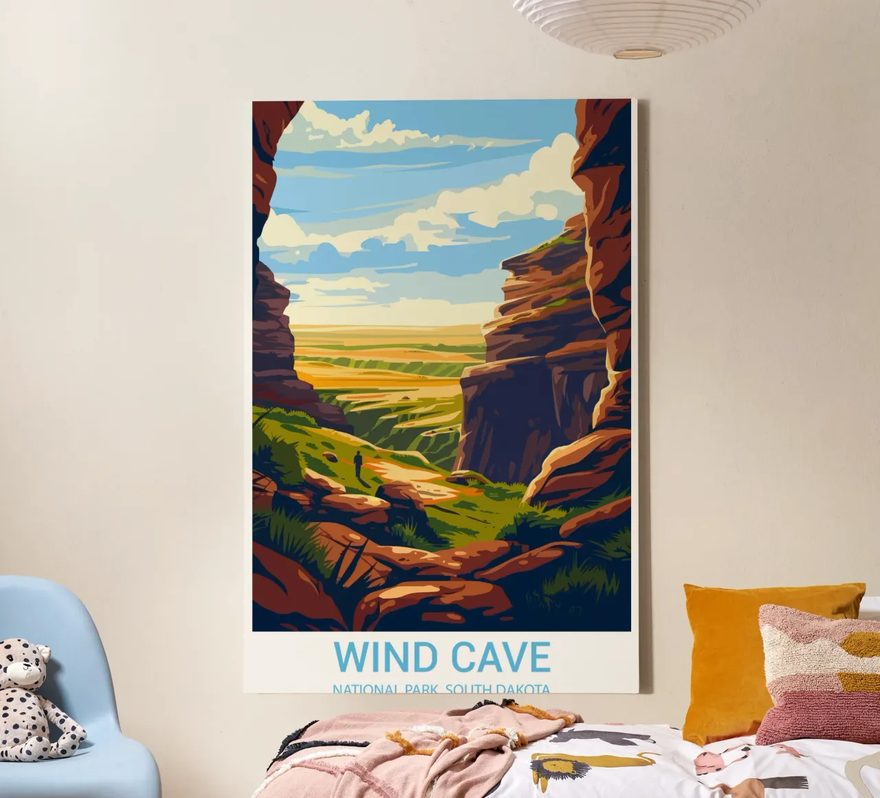 Parc national de Wind Cave, Dakota du Sud, États-Unis toile avec Caisse américaine de Wanderlust Vibes