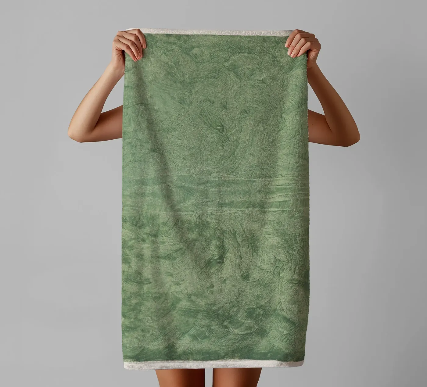 green texture badhanddoek van vintageshop