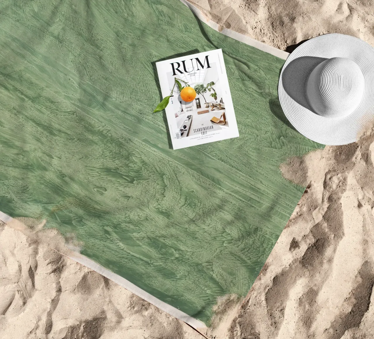 green texture telo mare da vintageshop