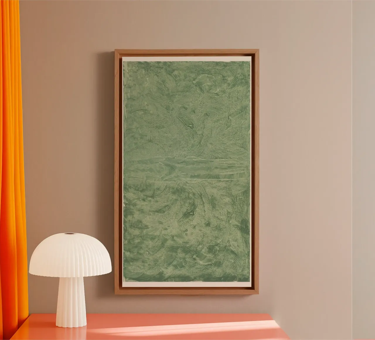 green texture tela con Cornice a cassetta da vintageshop