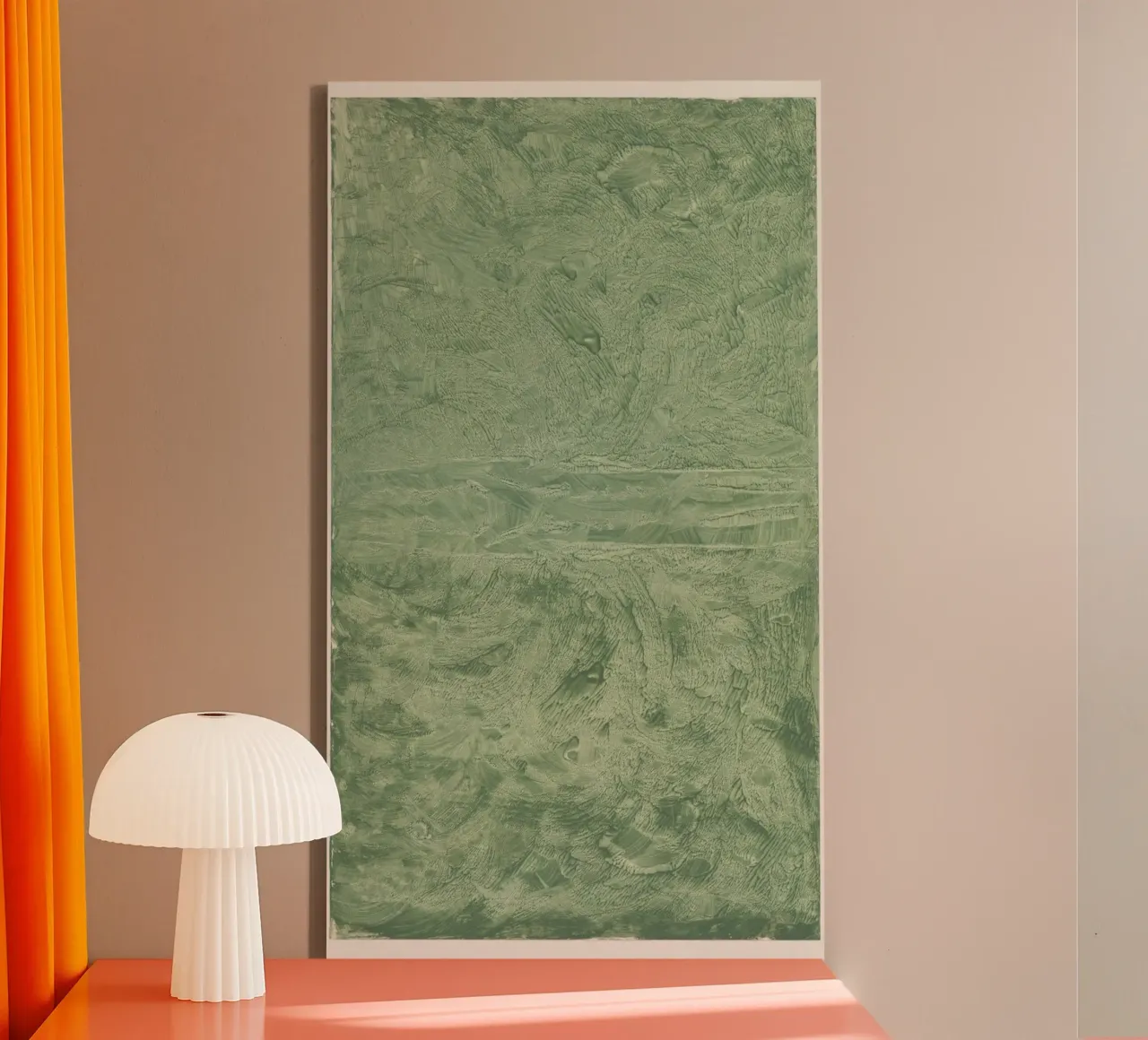 green texture tela con Cornice a cassetta da vintageshop