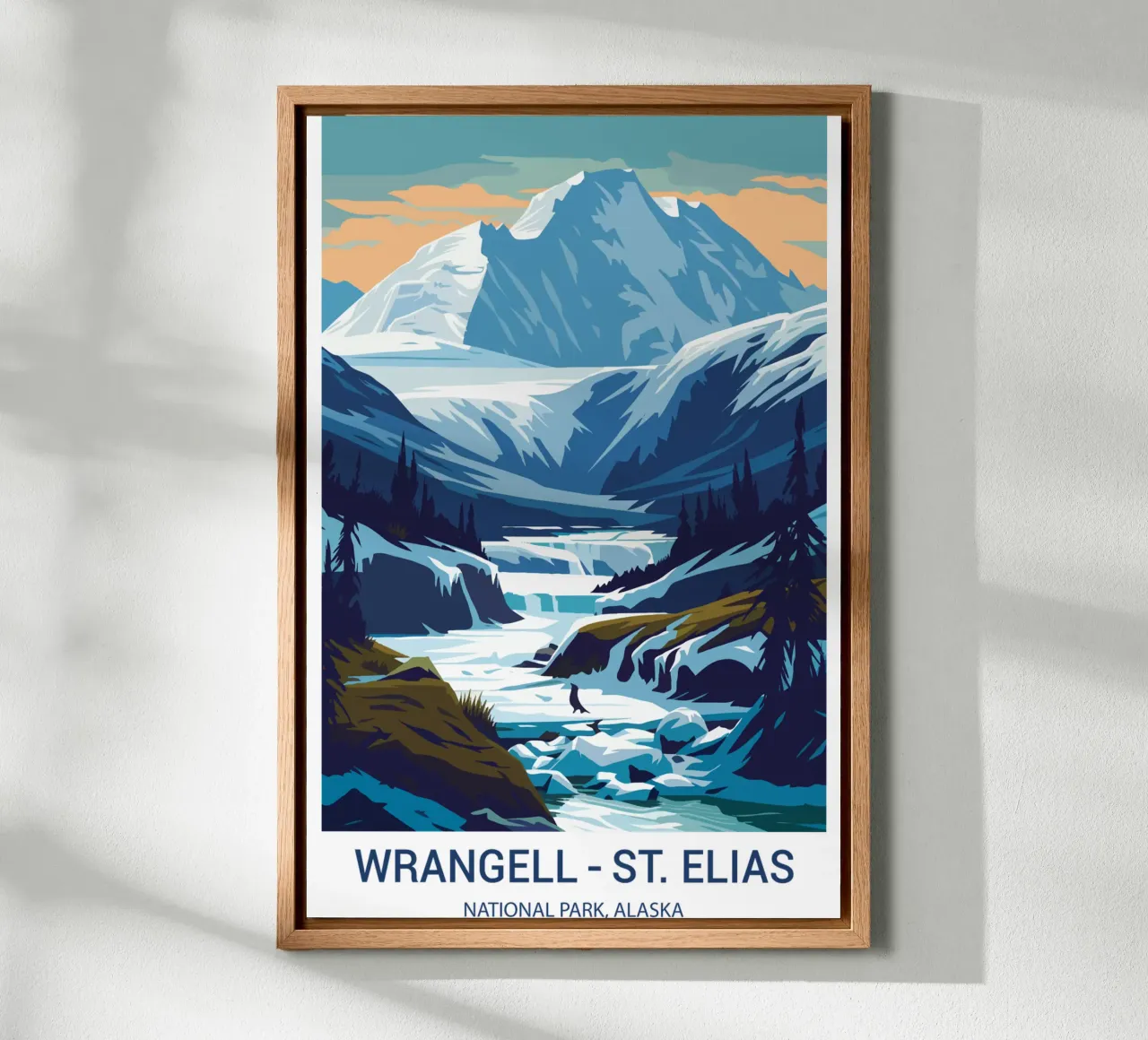 Wrangell St. Elias National Park, Alaska, VS canvas met Baklijst van Wanderlust Vibes
