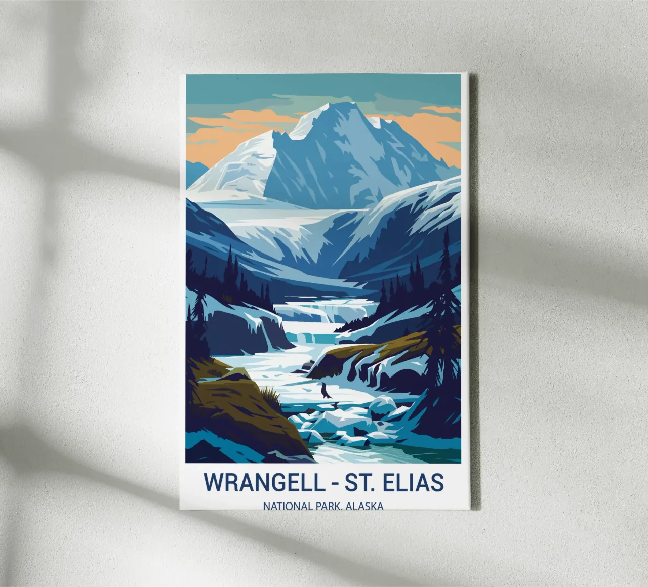 Wrangell St. Elias National Park, Alaska, VS canvas met Baklijst van Wanderlust Vibes