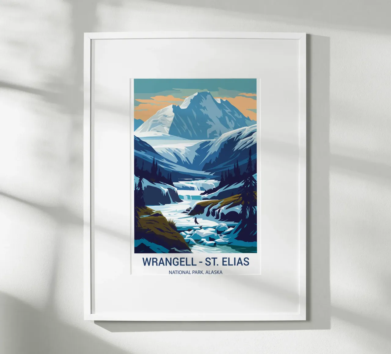 Parco Nazionale Wrangell St. Elias, Alaska, USA poster con telaio in legno da Wanderlust Vibes