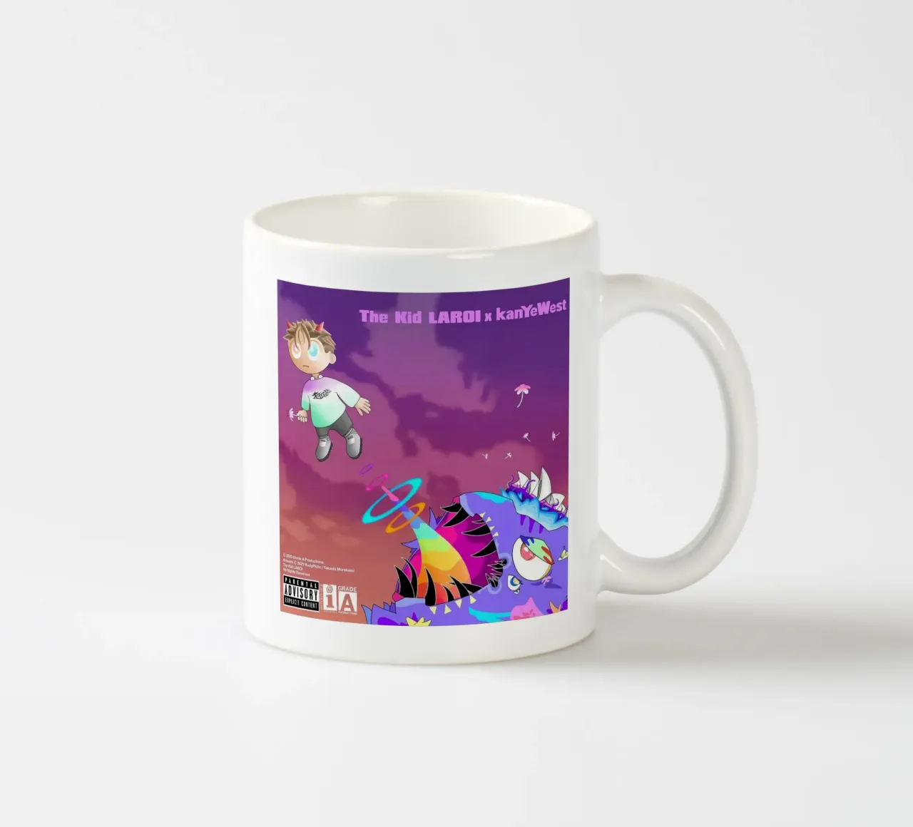 maglietta del tour di kanyes west glow in the dark tazza in ceramica da martina