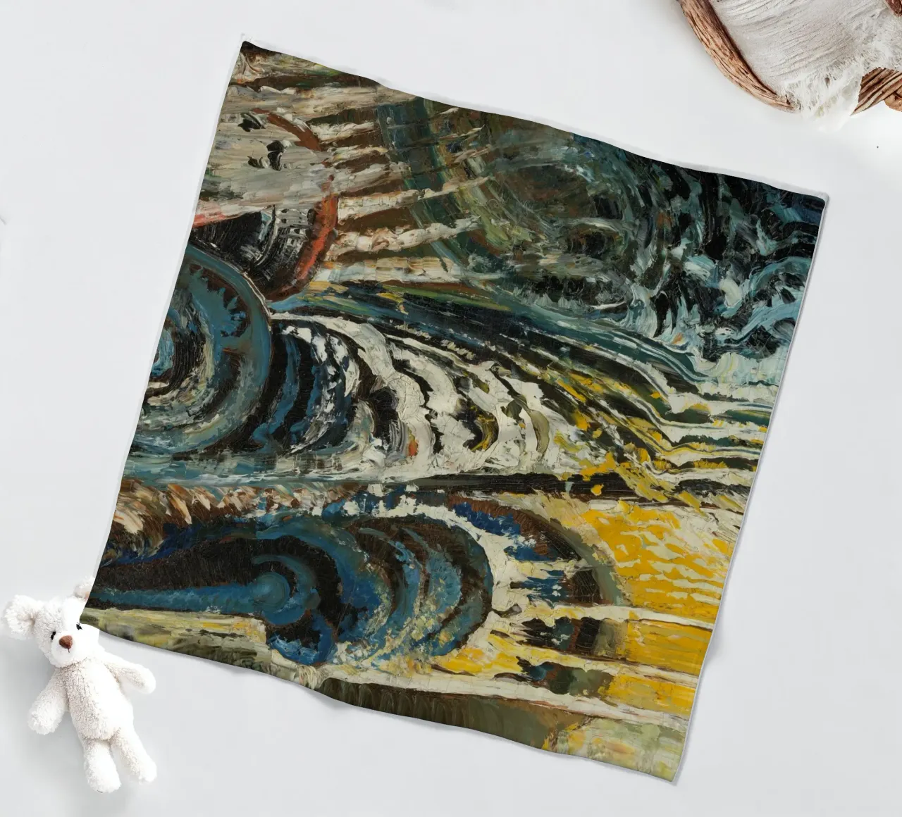 Abstract-futurist Composition coperta in pile da vintageshop