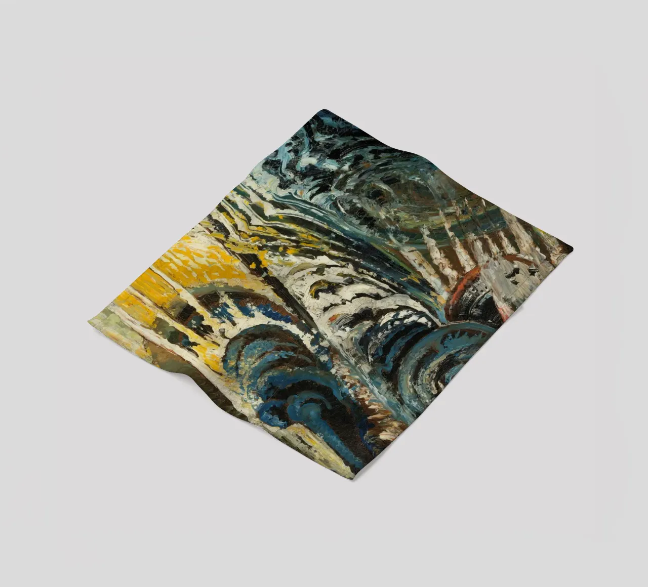 Abstract-futurist Composition coperta in pile da vintageshop