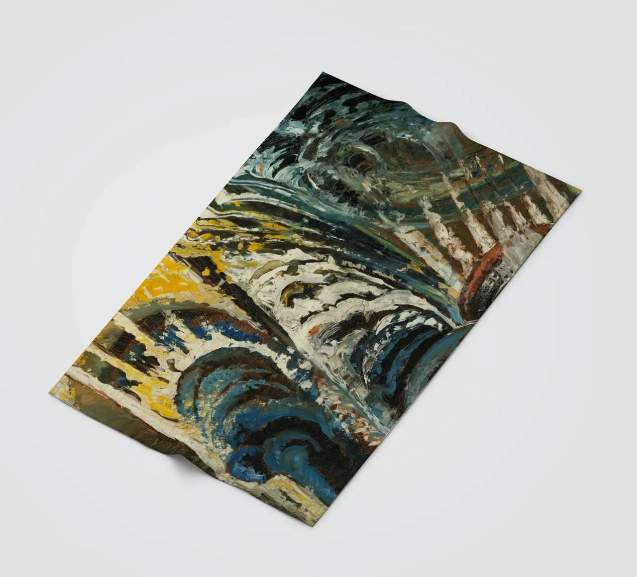 Abstract-futurist Composition coperta in pile da vintageshop