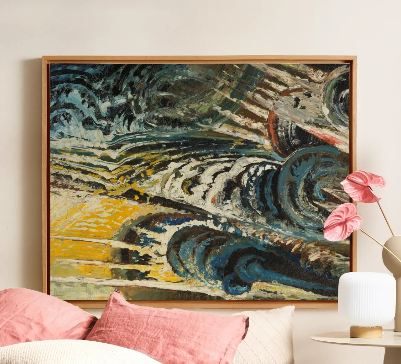 Abstract-futurist Composition tela con Cornice a cassetta da vintageshop