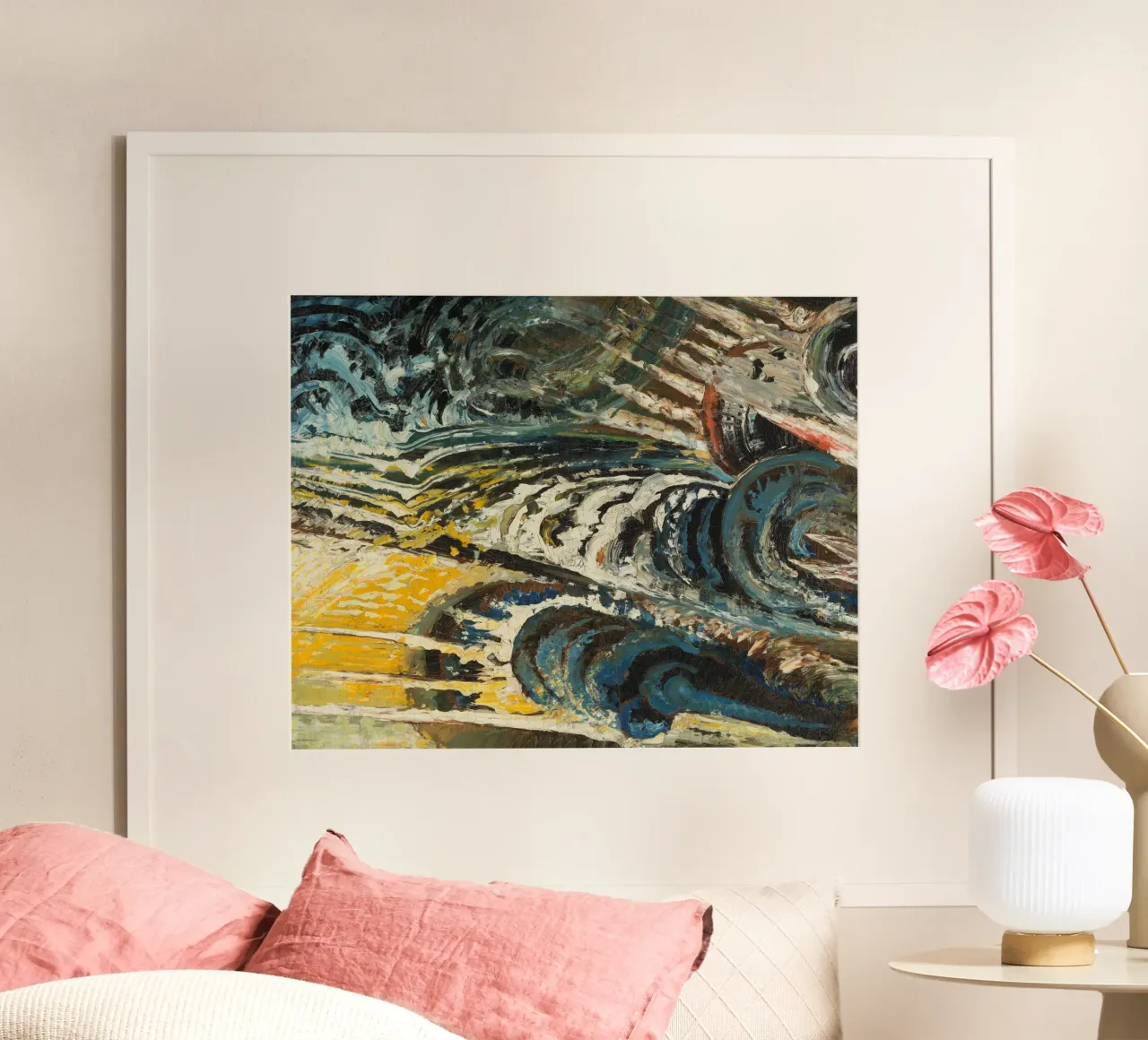 Abstract-futurist Composition poster con telaio in plastica da vintageshop