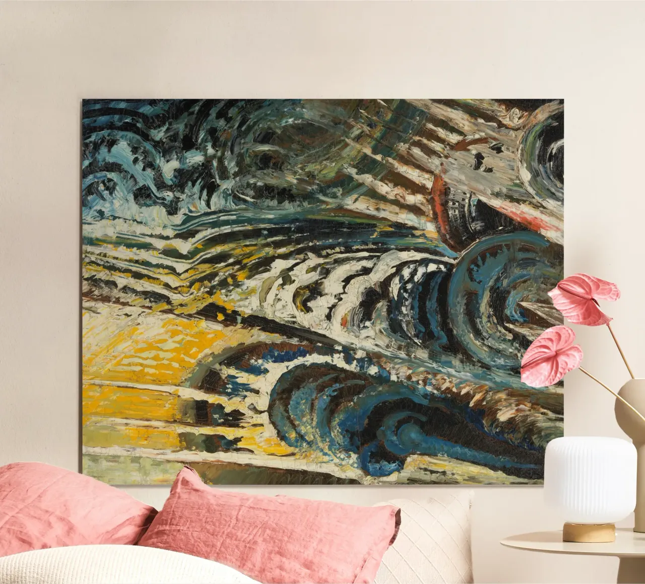 Abstract-futurist Composition poster con telaio in plastica da vintageshop