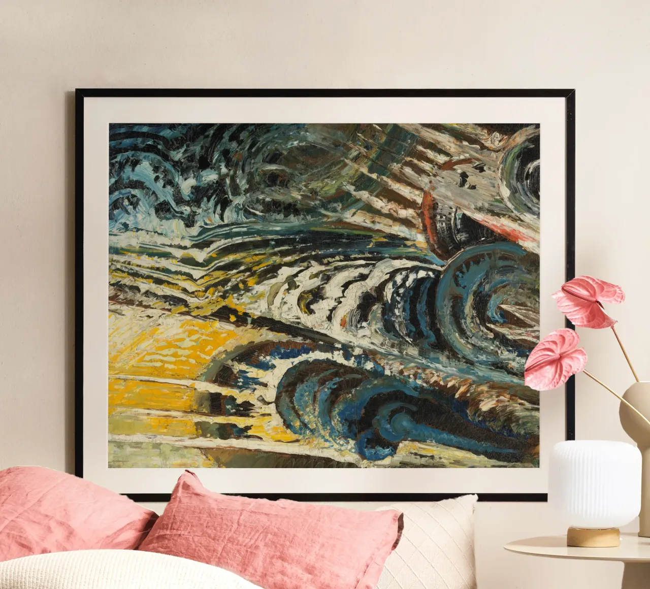 Abstract-futurist Composition poster con telaio in plastica da vintageshop