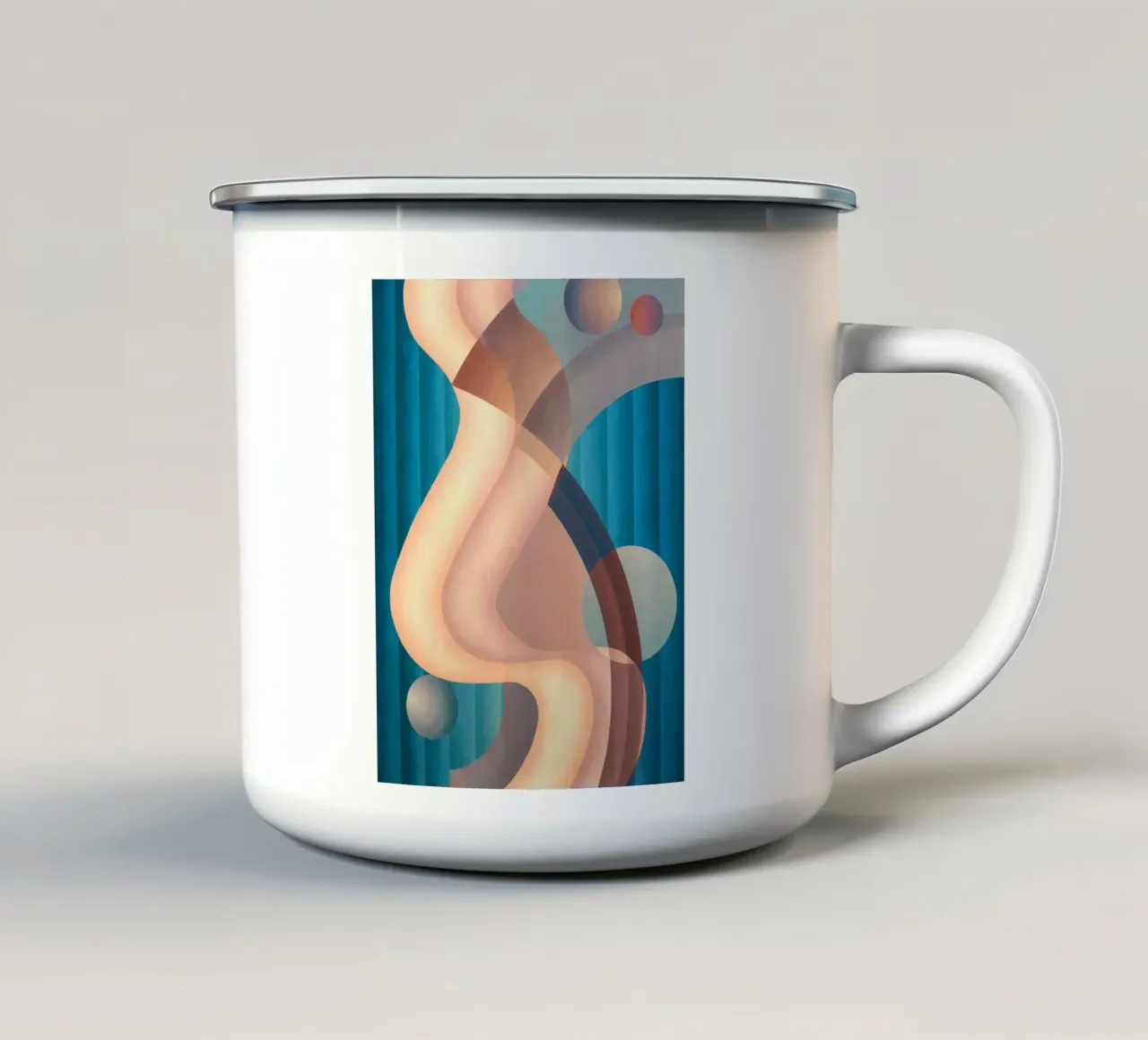 Composition no. 6 tazza in smalto da vintageshop