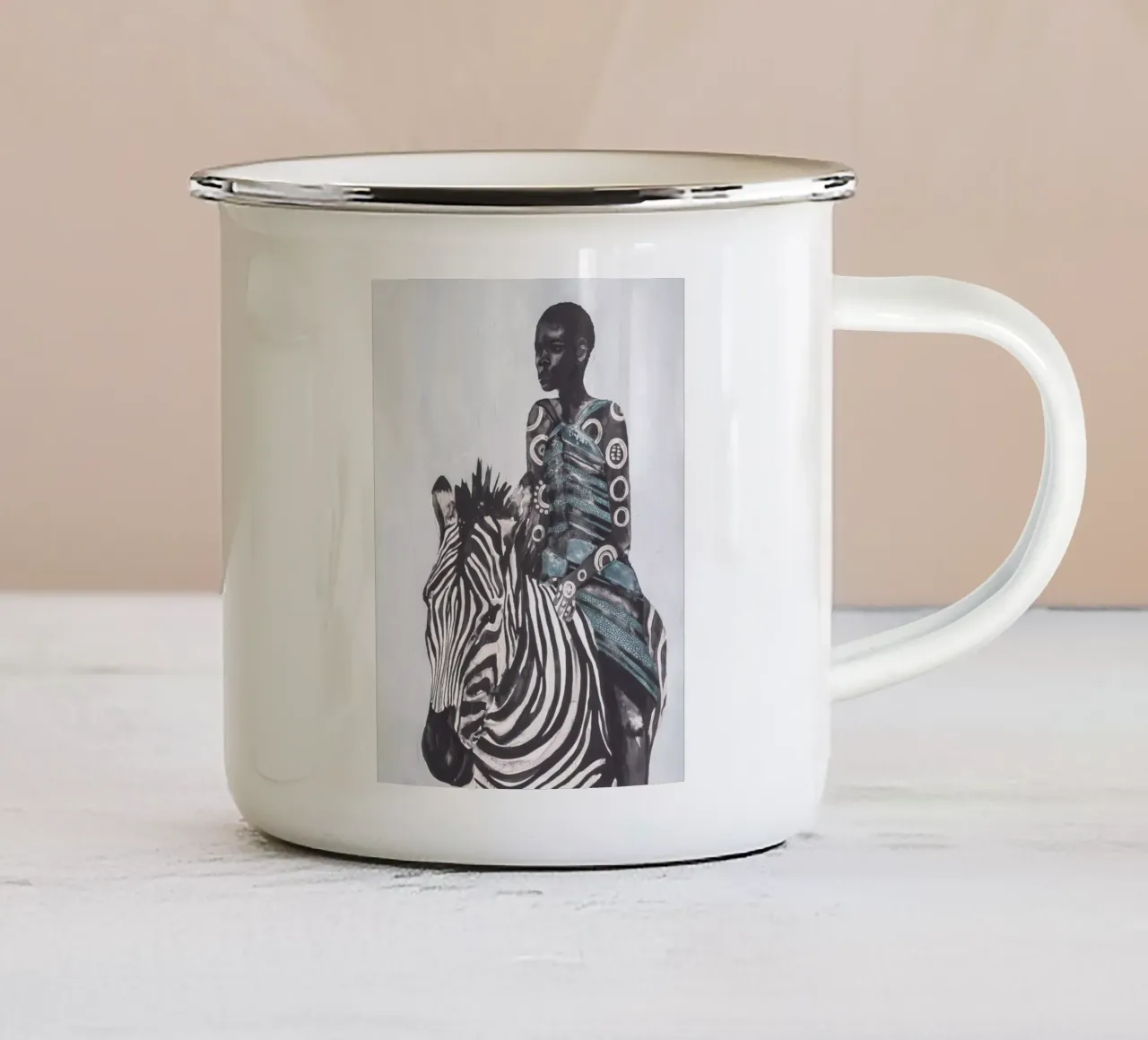 DOVE SI TROVA IL FIUME tazza in smalto da Adele.Grace