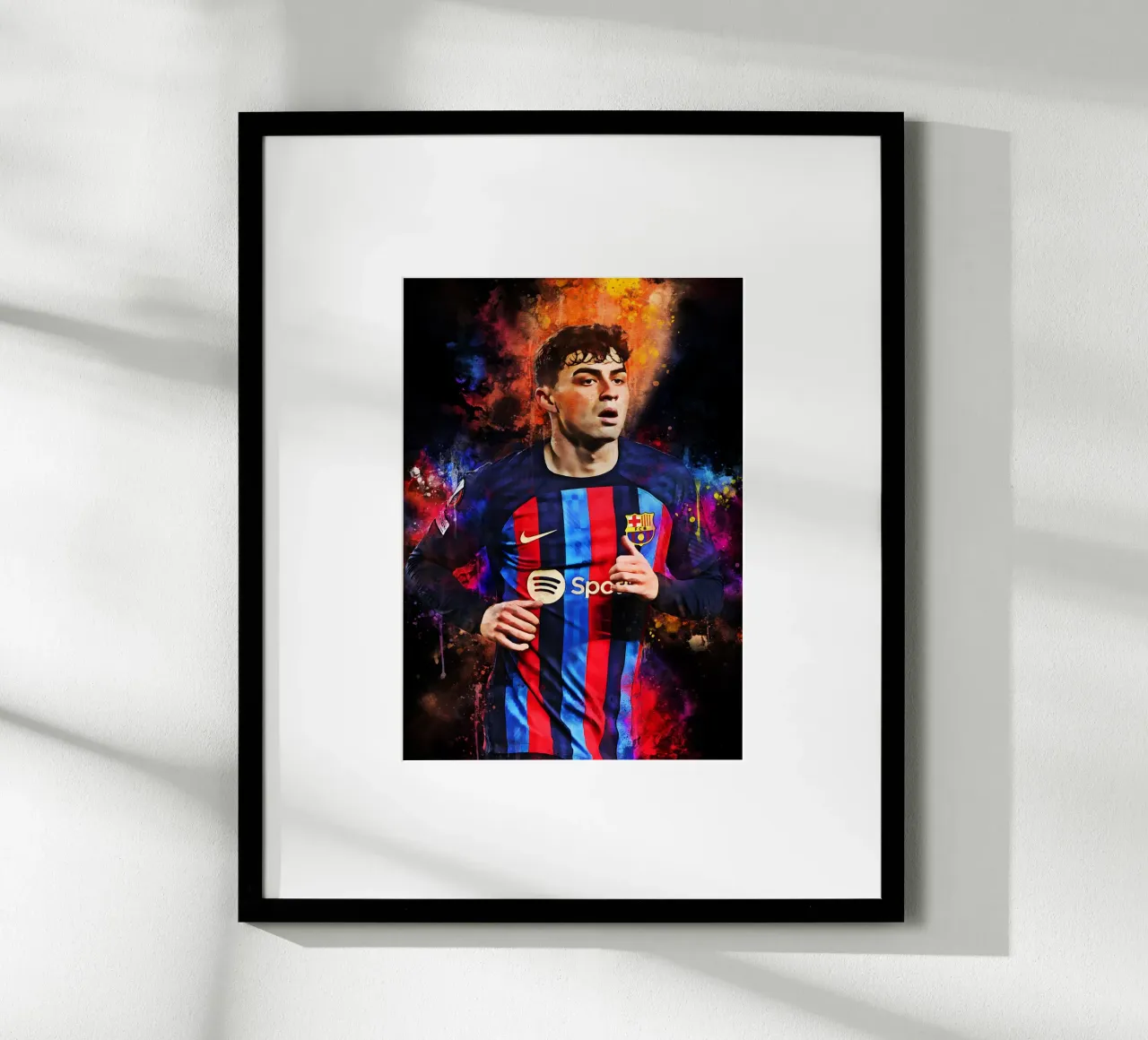 Pedri poster con telaio in alluminio da MasterInkArt