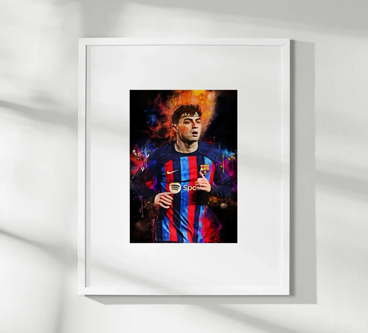 Pedri poster con telaio in alluminio da MasterInkArt