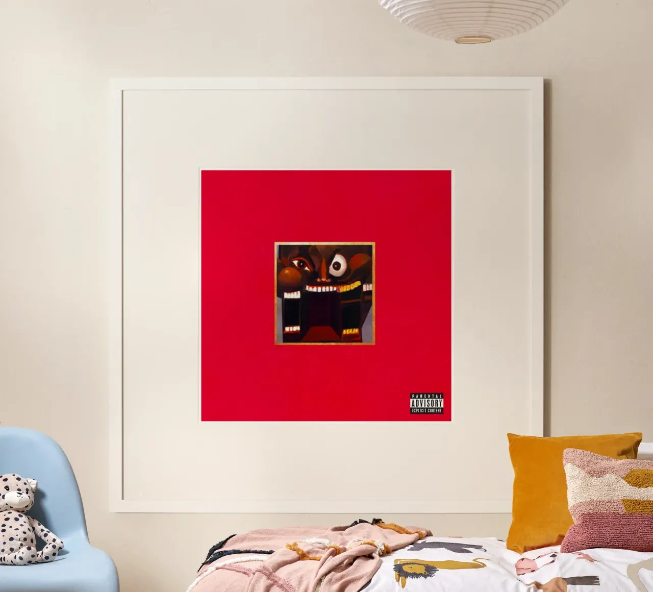 kanyes west see me now poster con telaio in plastica da martina