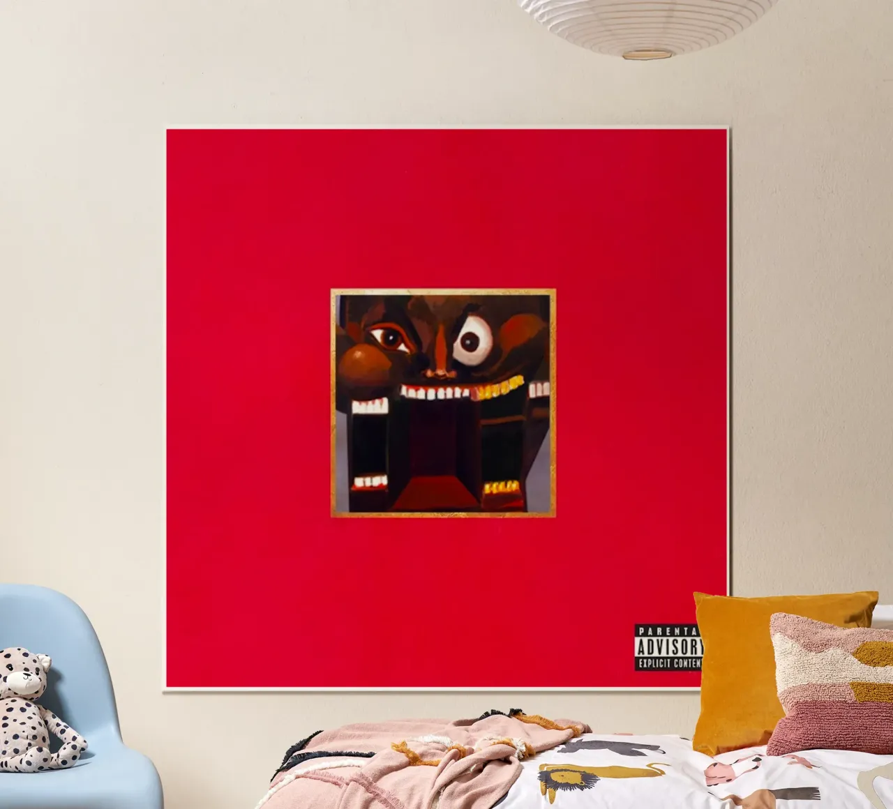 kanyes west see me now poster con telaio in plastica da martina