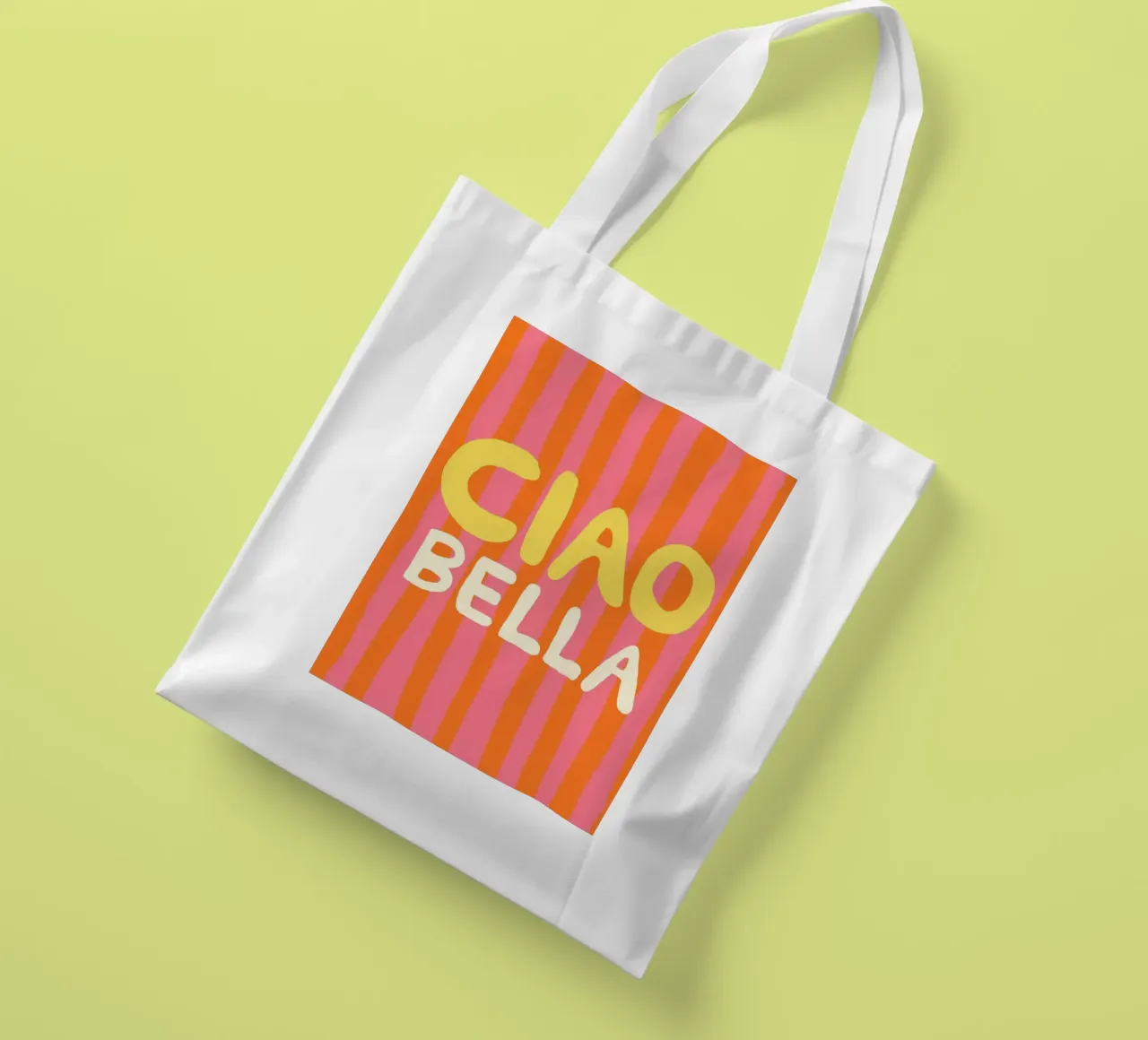 Ciao Bella Orange Pink tote bag by Studio Dolci