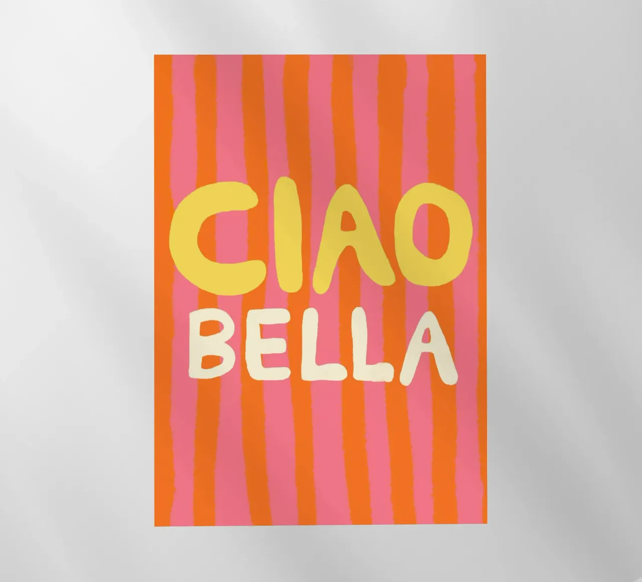 Ciao Bella Orange Pink backlit film by Studio Dolci