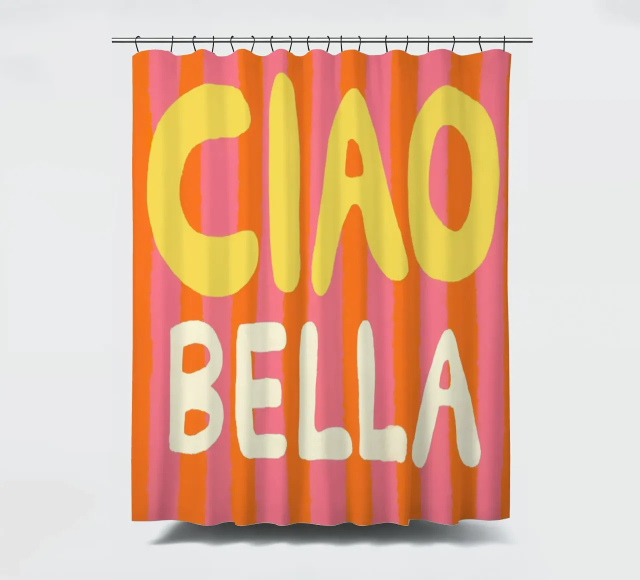 Ciao Bella Orange Pink cortina de baño de Studio Dolci