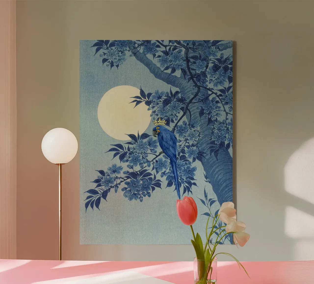 Celestial Parrot tela con Cornice a cassetta da ramosashop