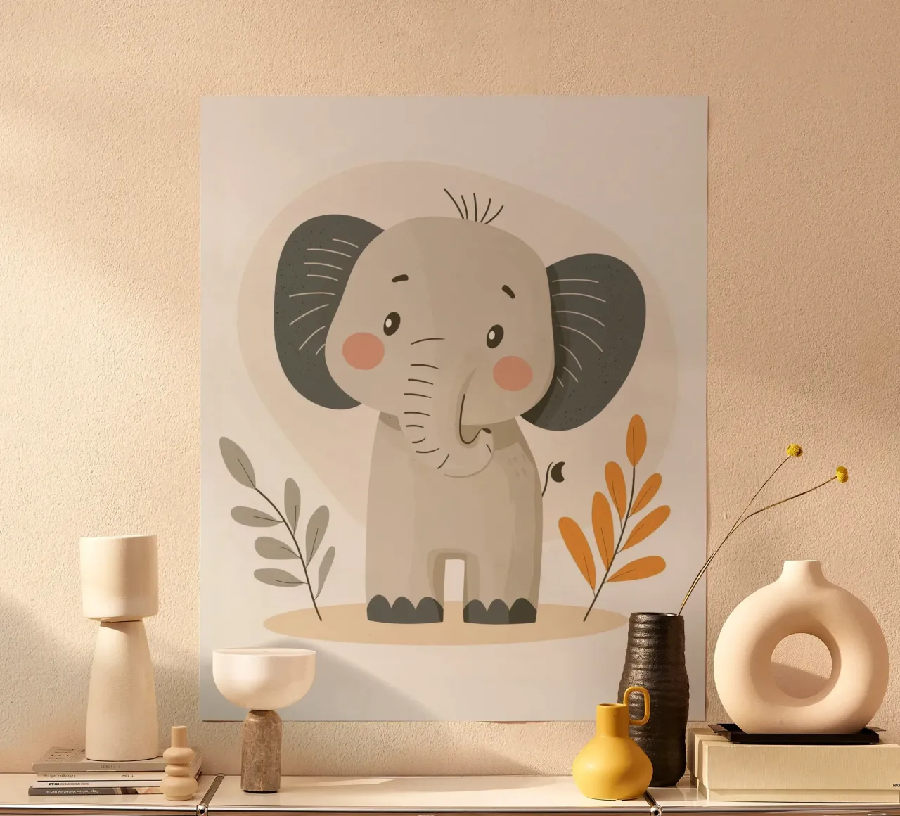 Whimsical Elephant poster by Happy Littles