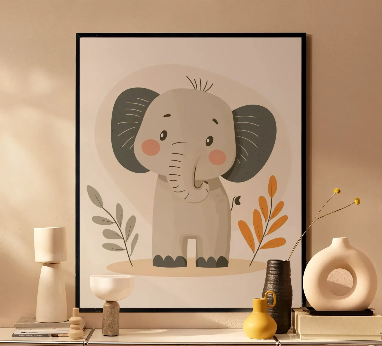 Whimsical Elephant poster by Happy Littles