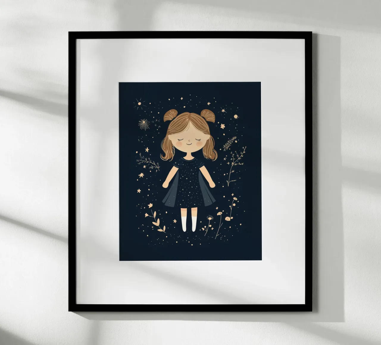 Ragazza stravagante poster con telaio in alluminio da Happy Littles