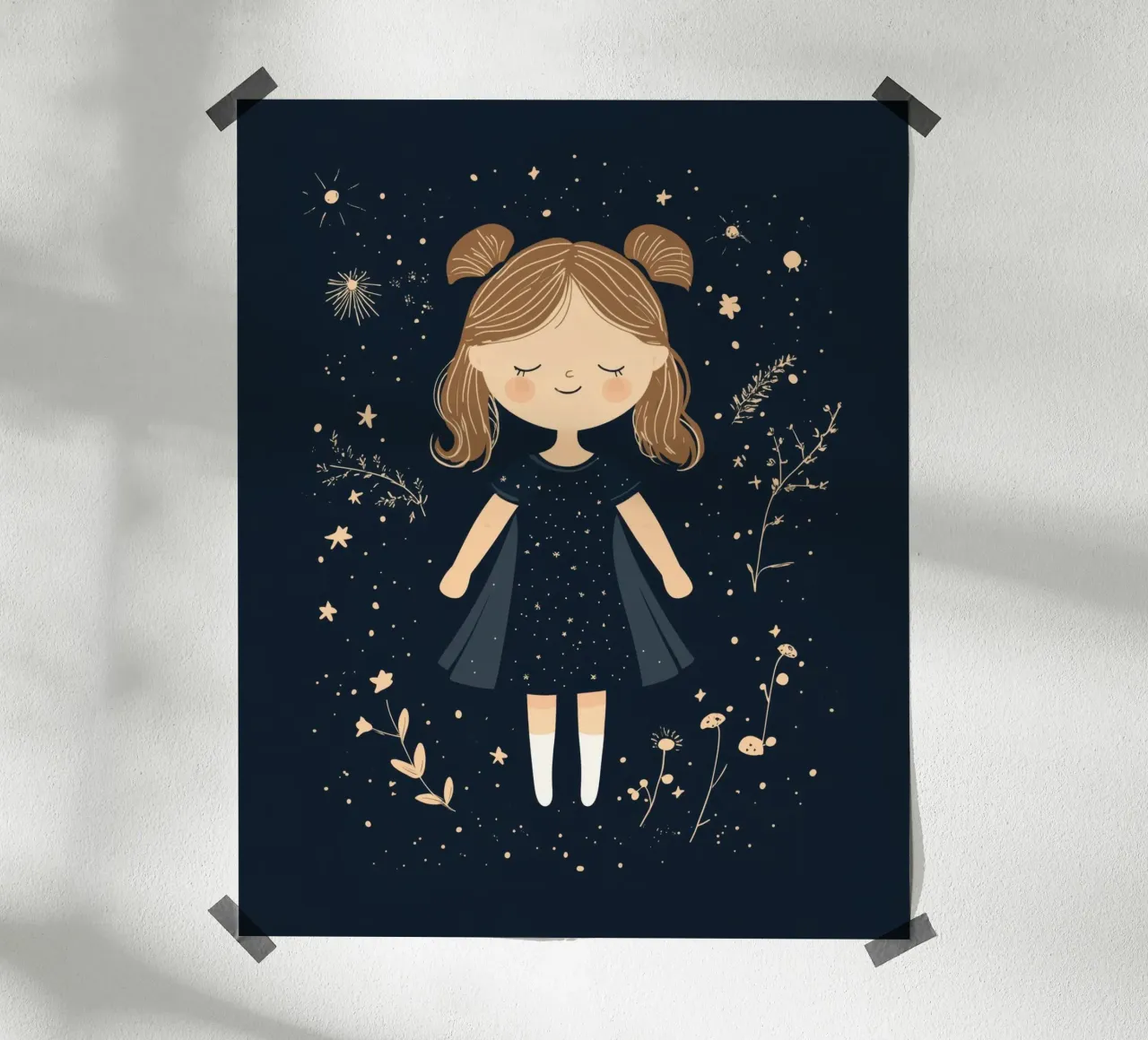 Ragazza stravagante poster con telaio in alluminio da Happy Littles