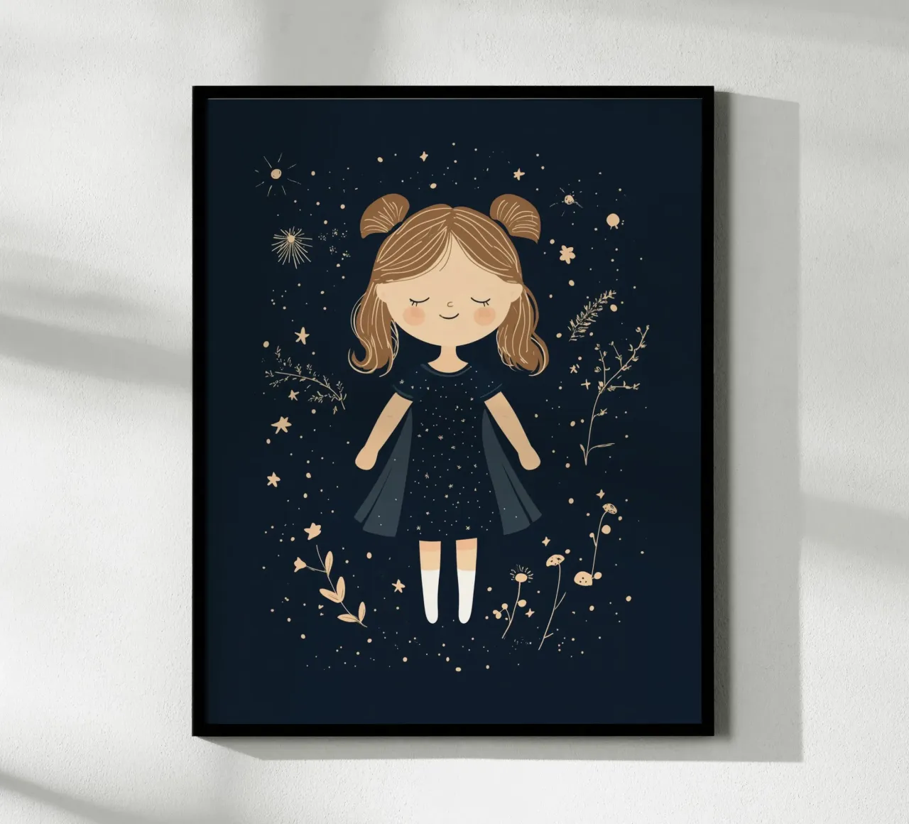 Ragazza stravagante poster con telaio in alluminio da Happy Littles