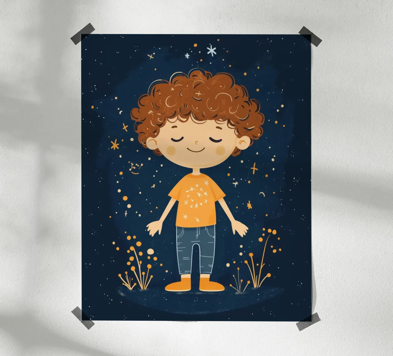 Ragazzo stravagante poster con telaio in alluminio da Happy Littles