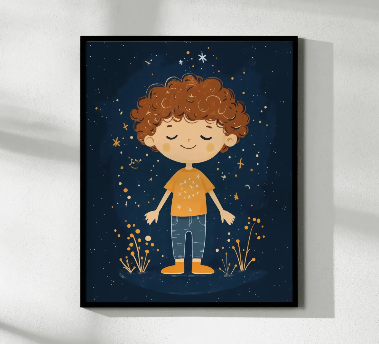 Ragazzo stravagante poster con telaio in alluminio da Happy Littles