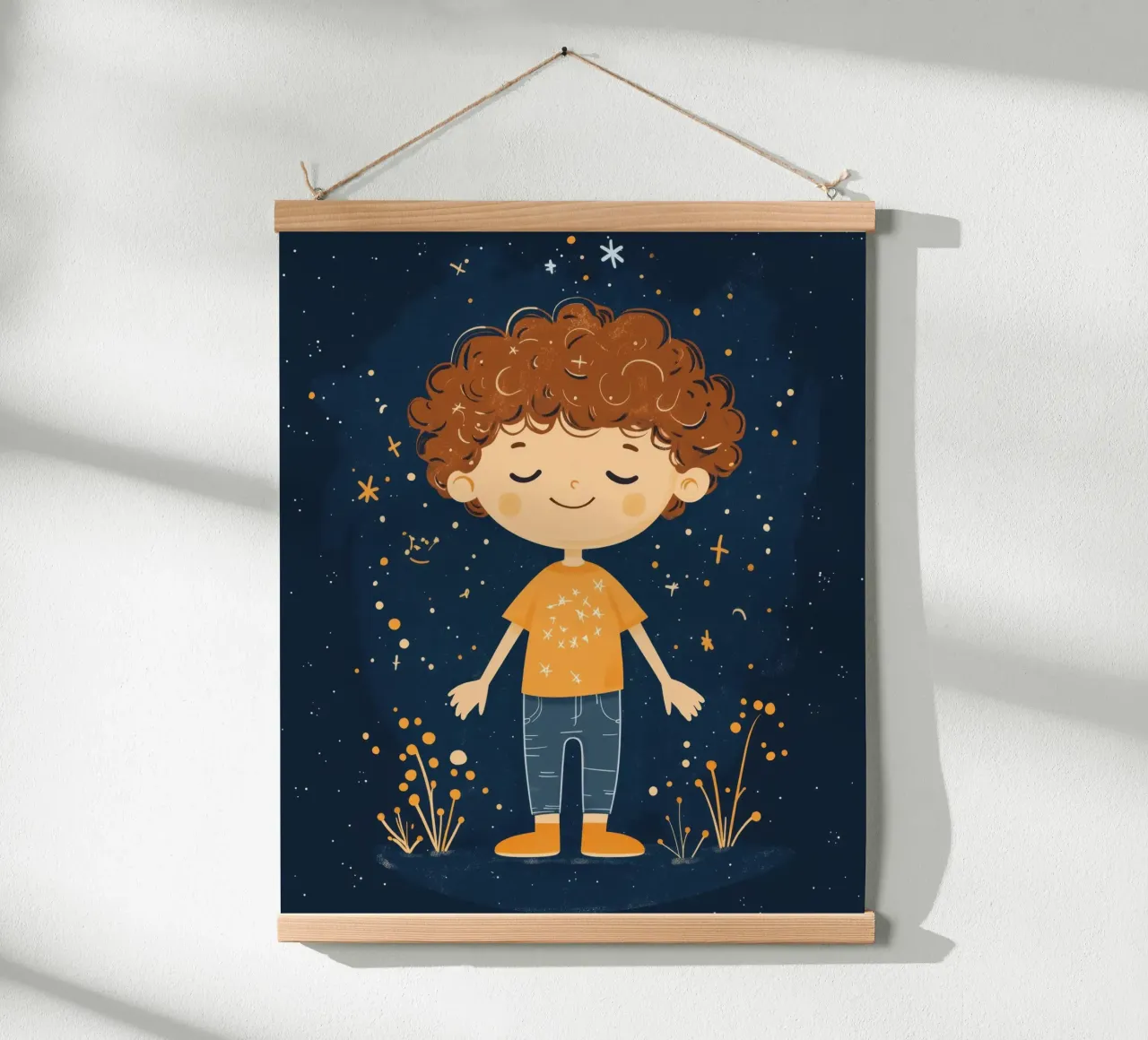 Ragazzo stravagante poster con telaio in alluminio da Happy Littles