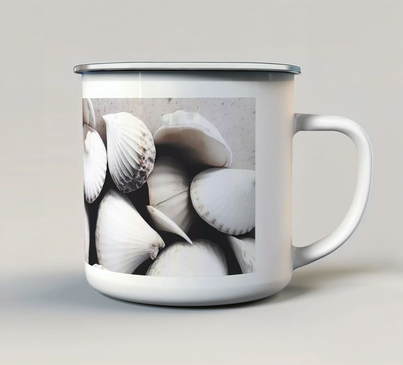 Shells On The Beach tazza in smalto da treechild
