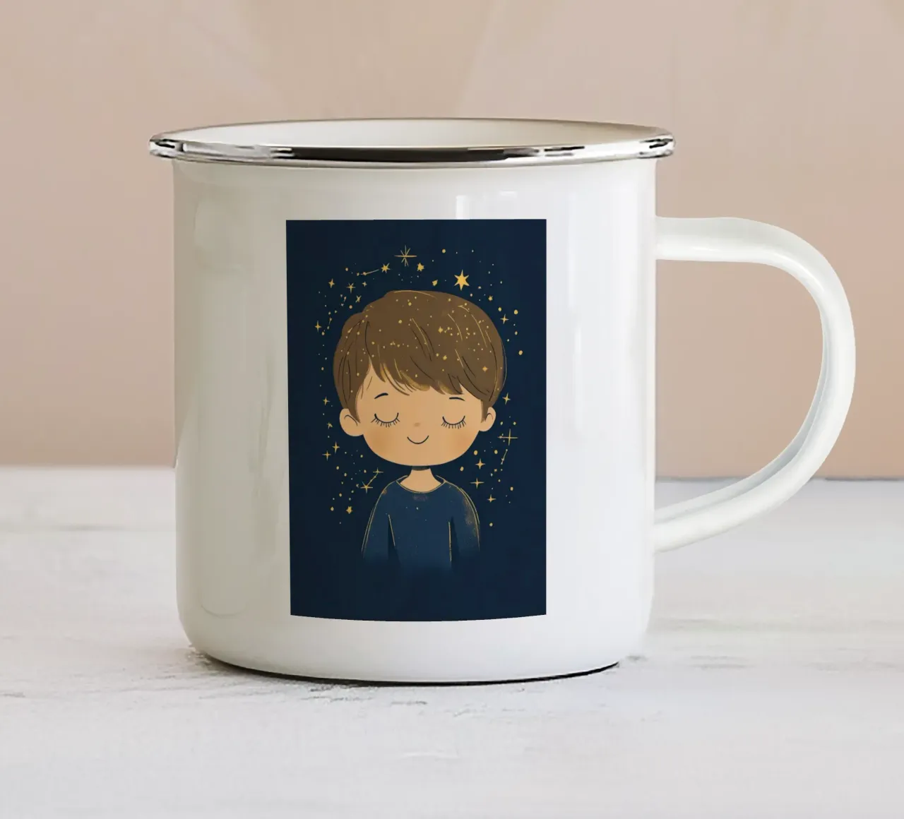 Ragazzo stravagante tazza in smalto da Happy Littles