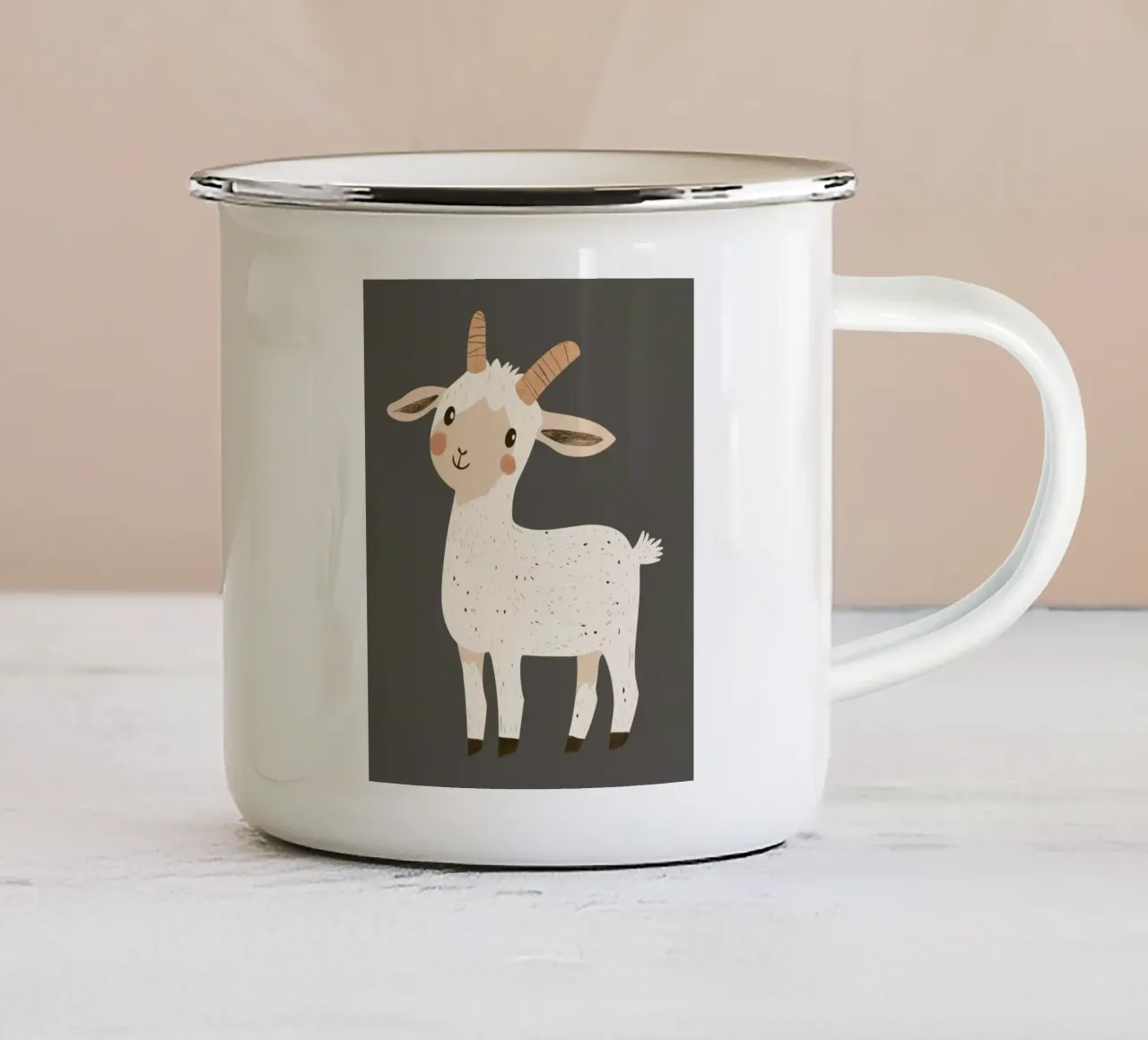 Capra stravagante tazza in smalto da Happy Littles
