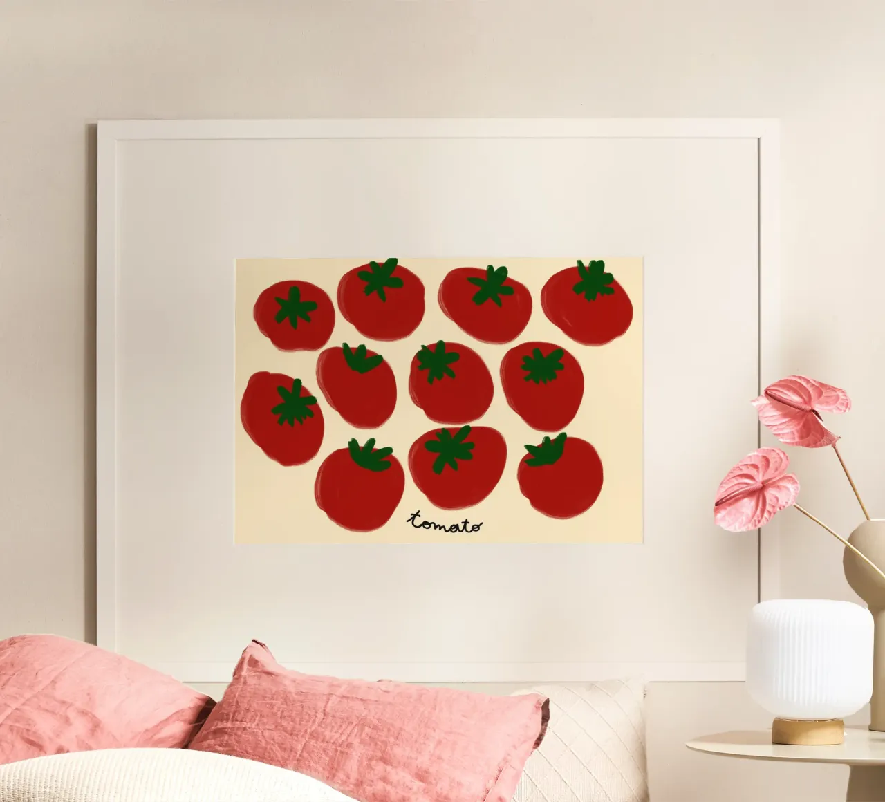 Tomate Pop Art, Abstraktes Obst, Wanddekoration Küche Poster von vintagepod