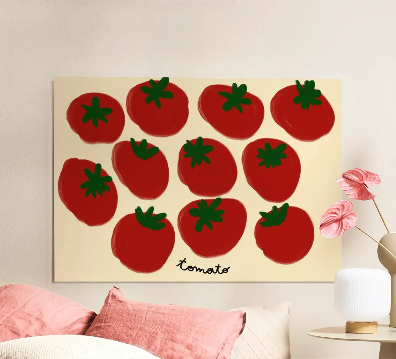 Tomate Pop Art, Abstraktes Obst, Wanddekoration Küche Poster von vintagepod