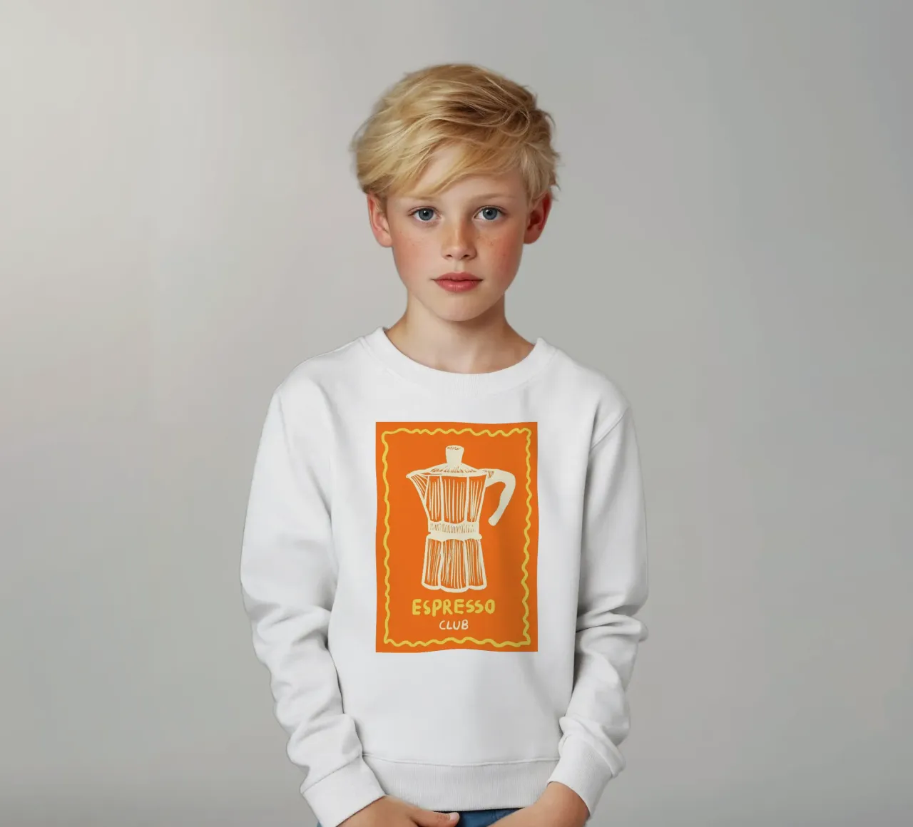 Espresso Orange felpa bambino da Studio Dolci
