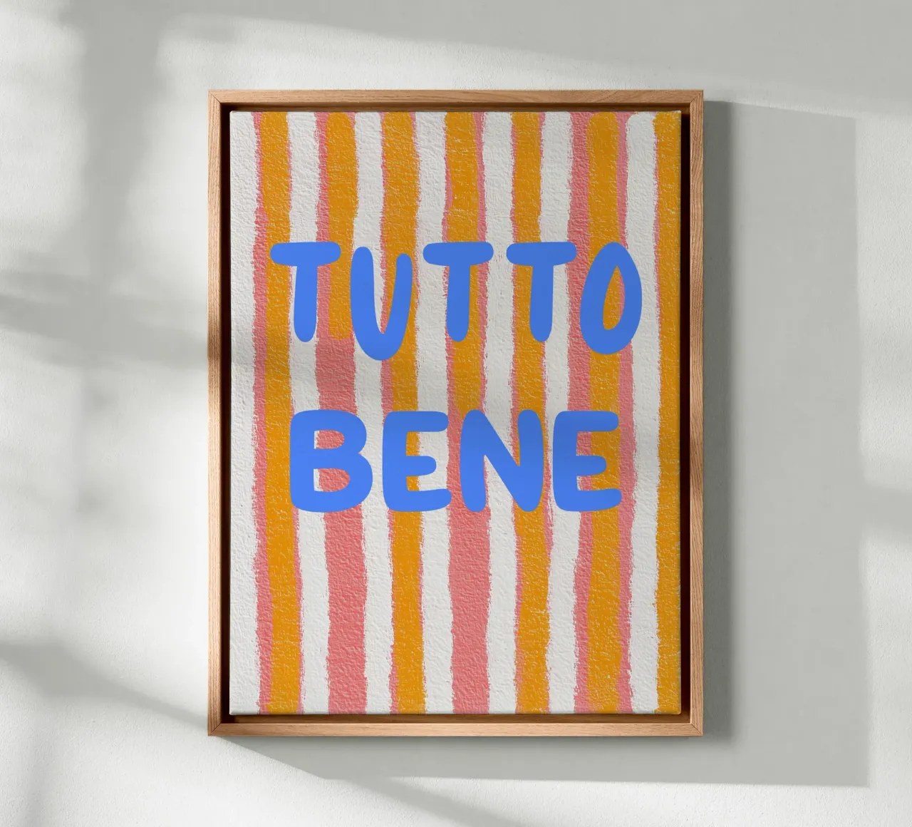 Tutto Bene zomervibes canvas met Baklijst van Carinaprint