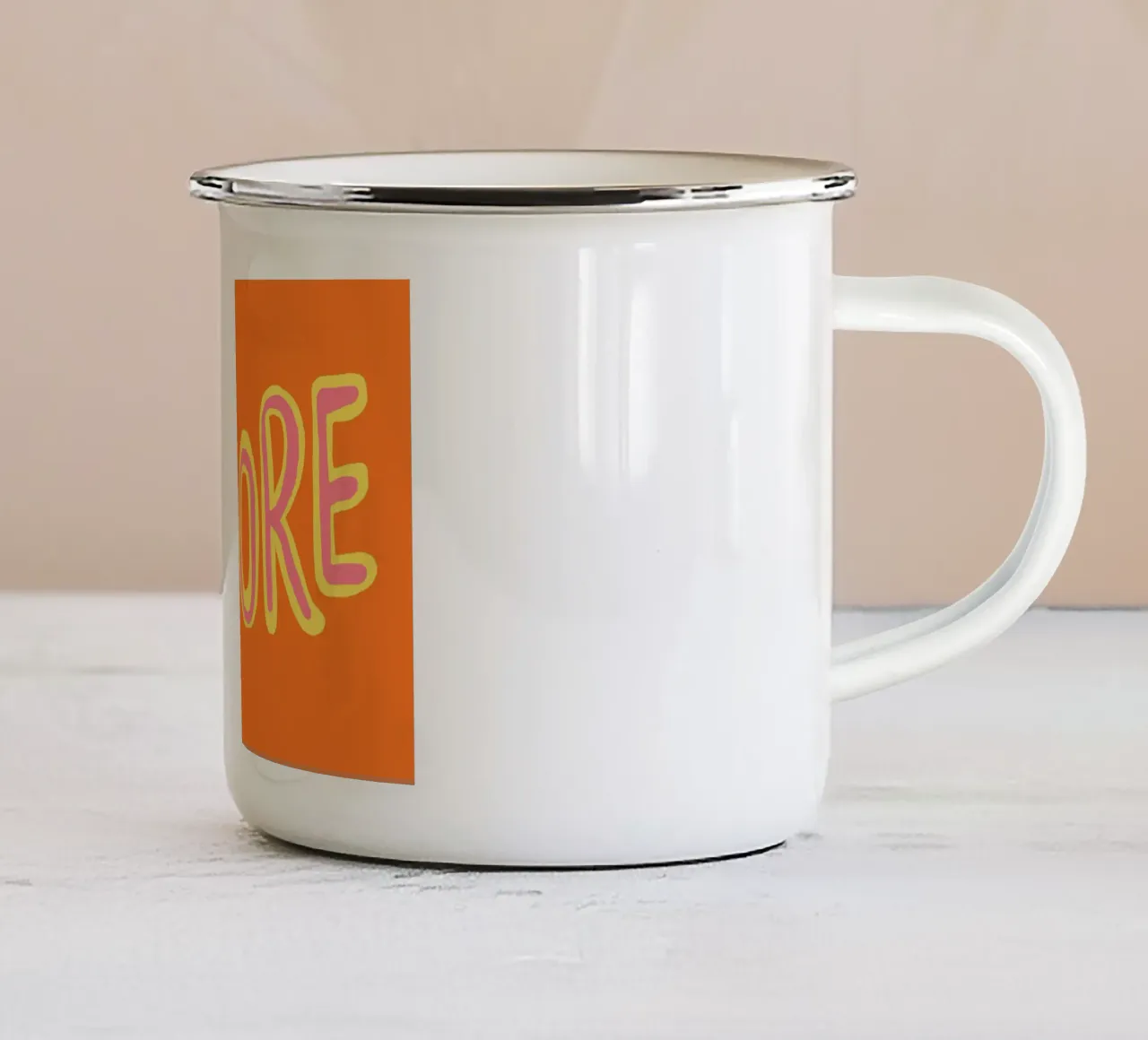Amore Orange tazza in smalto da Studio Dolci