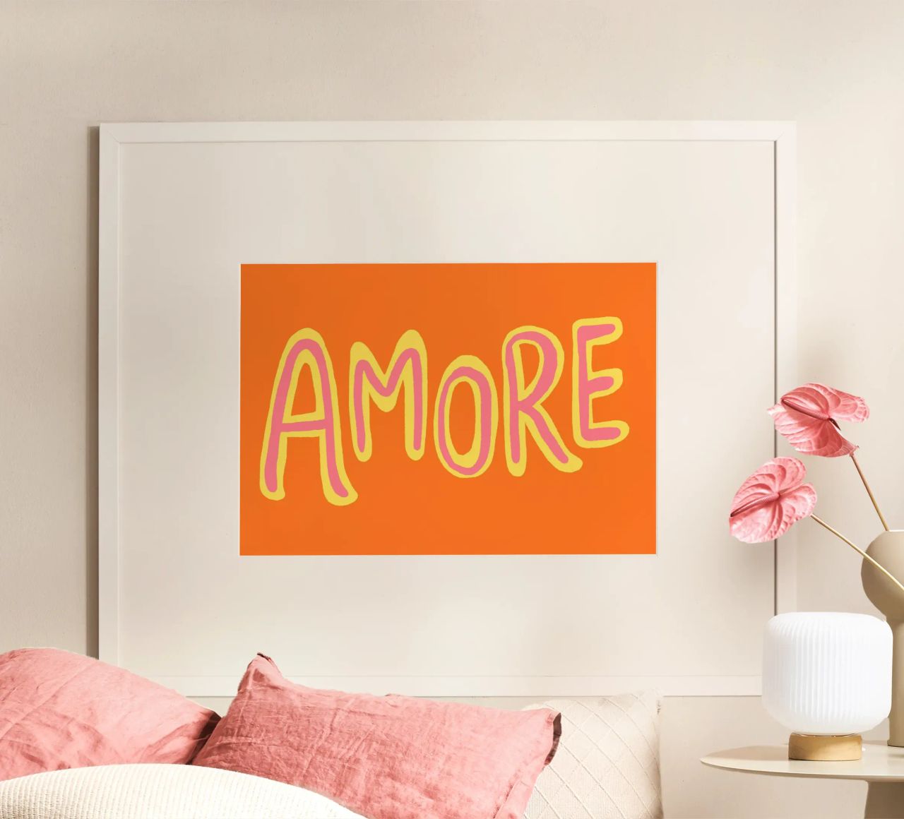Amore Orange Poster von Studio Dolci