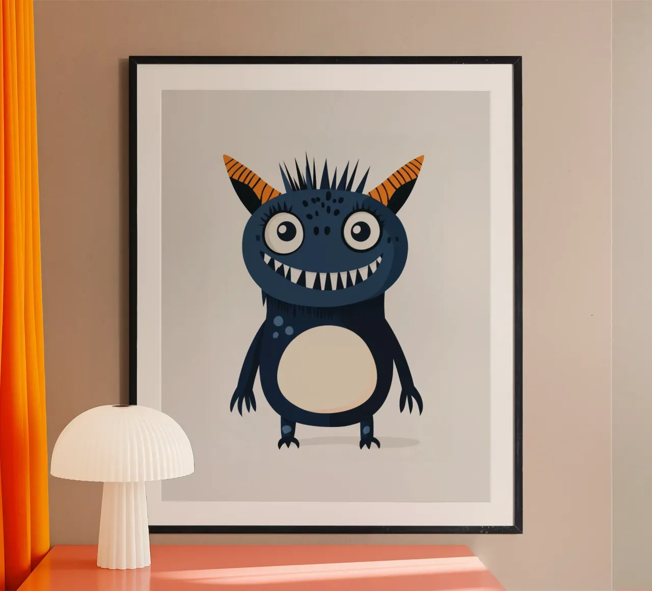 Mostro stravagante poster con telaio in alluminio da Happy Littles