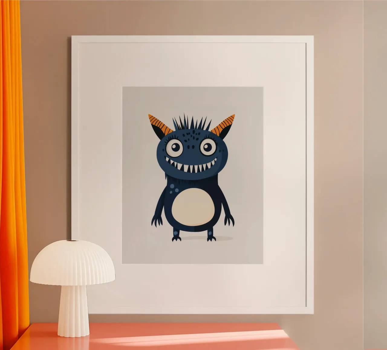 Mostro stravagante poster con telaio in alluminio da Happy Littles