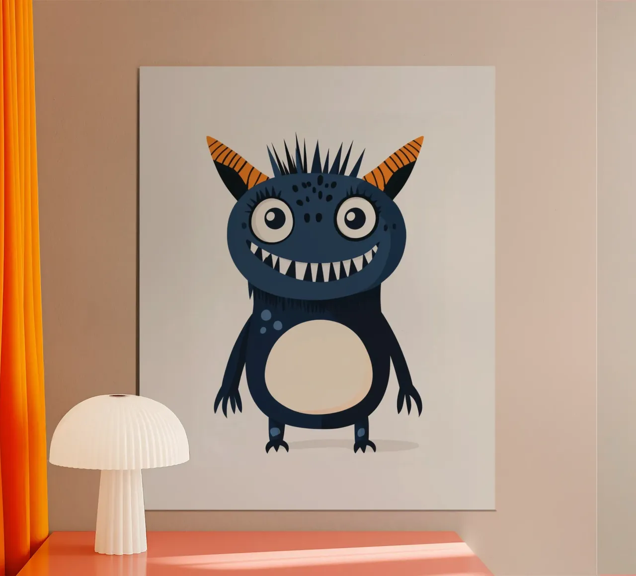 Mostro stravagante poster con telaio in alluminio da Happy Littles