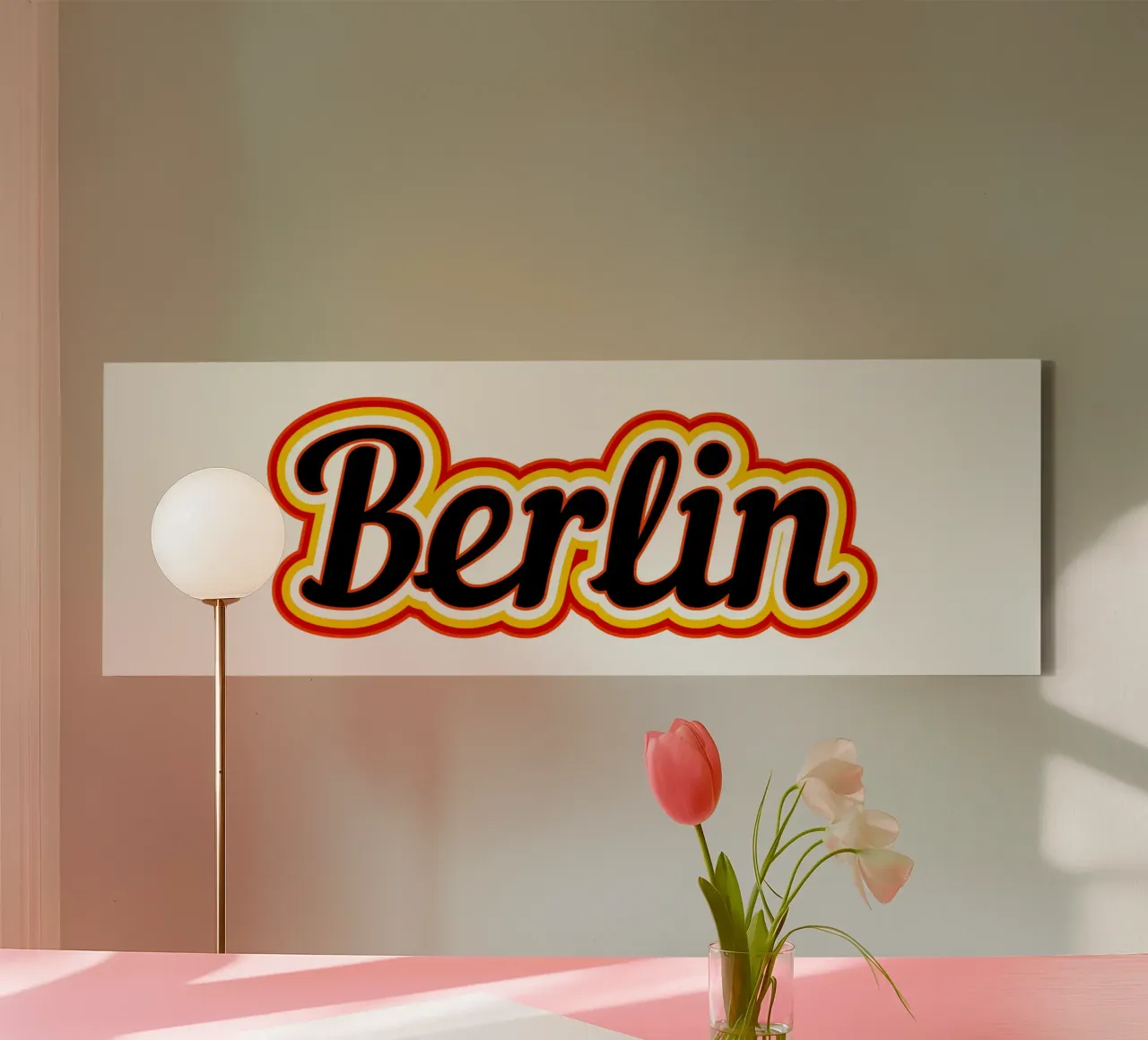 Label Berlijn canvas met Baklijst van Mariel Toigo