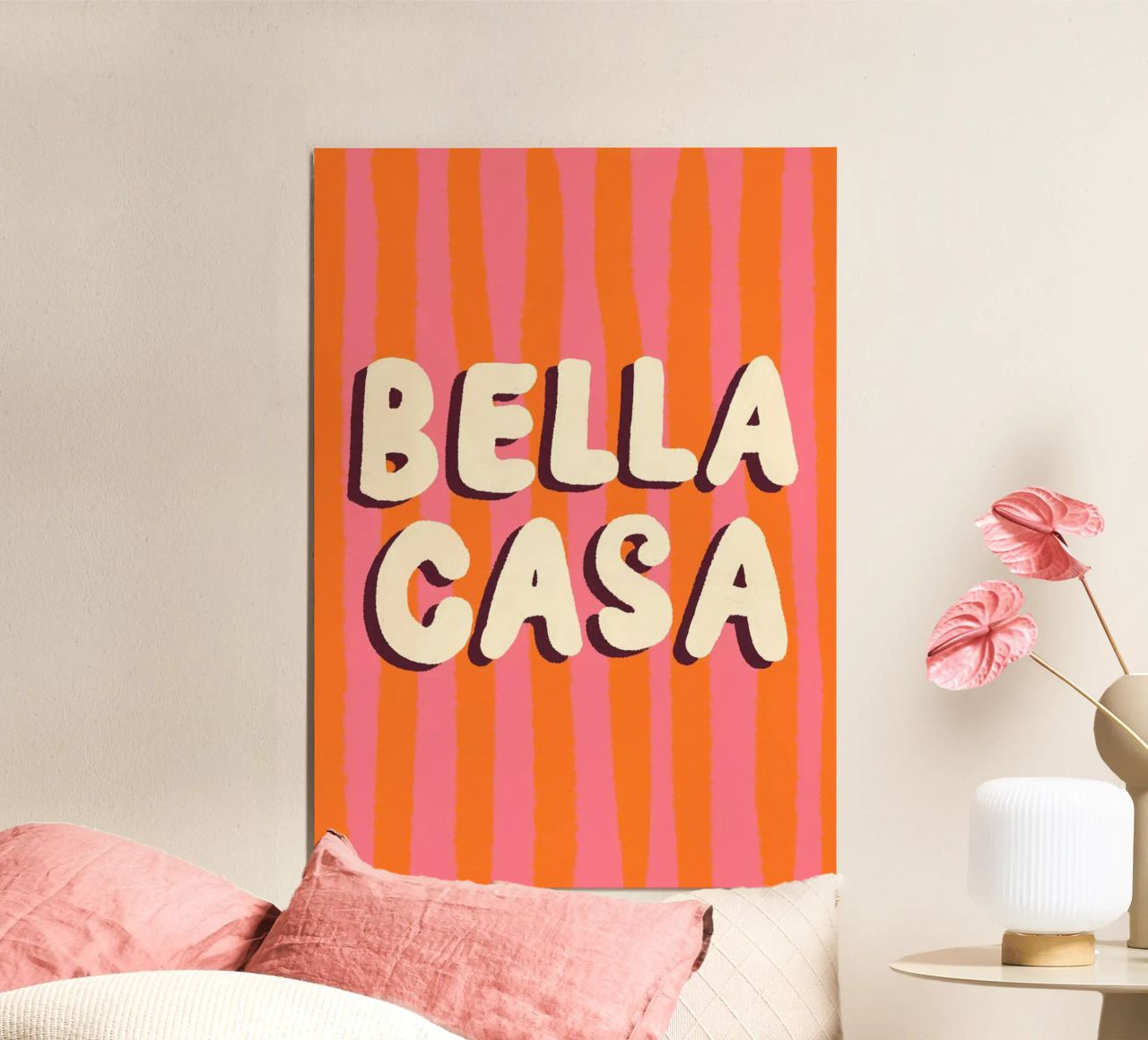 Bella Casa Pink Orange Poster von Studio Dolci