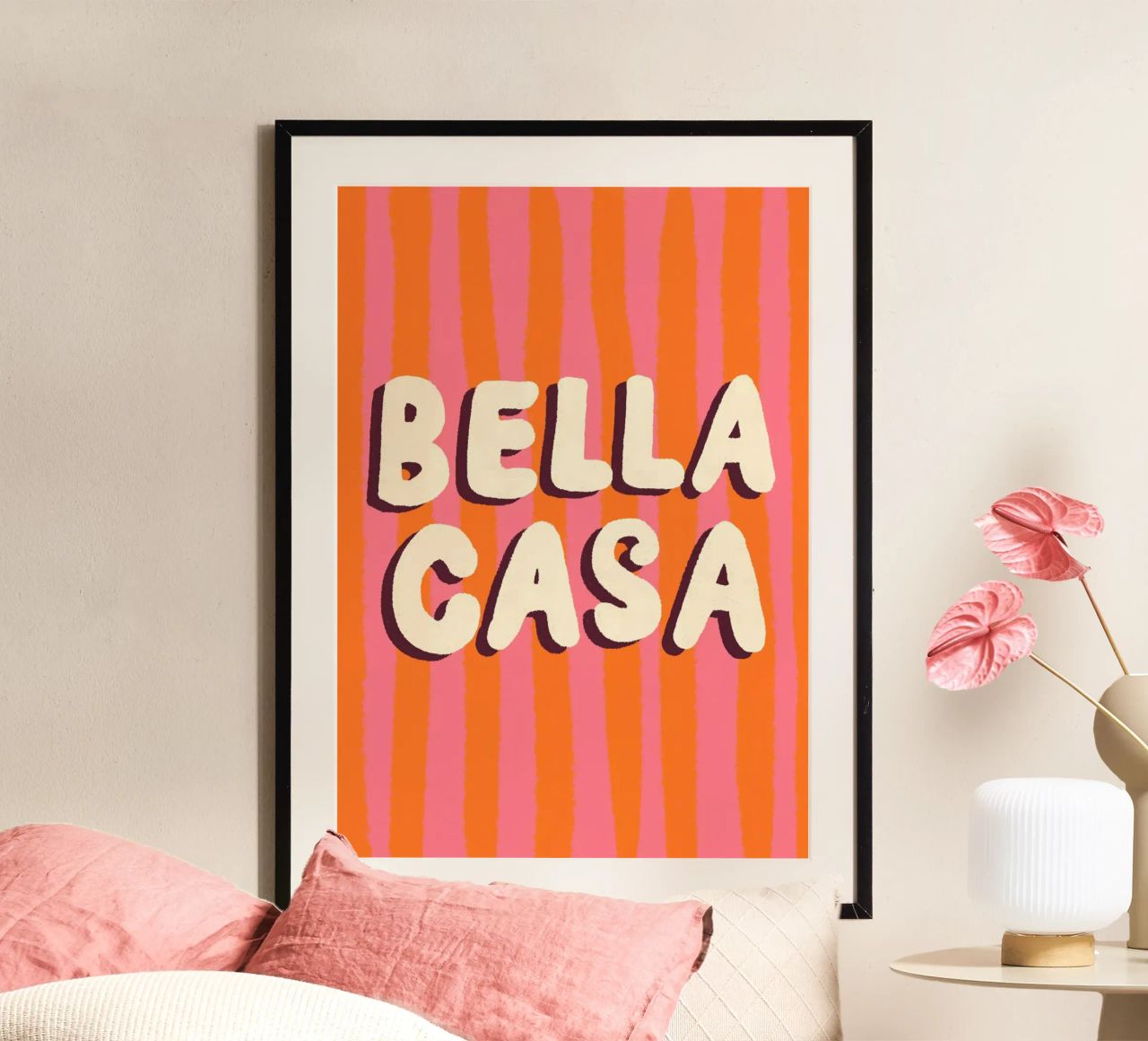 Bella Casa Pink Orange Poster von Studio Dolci