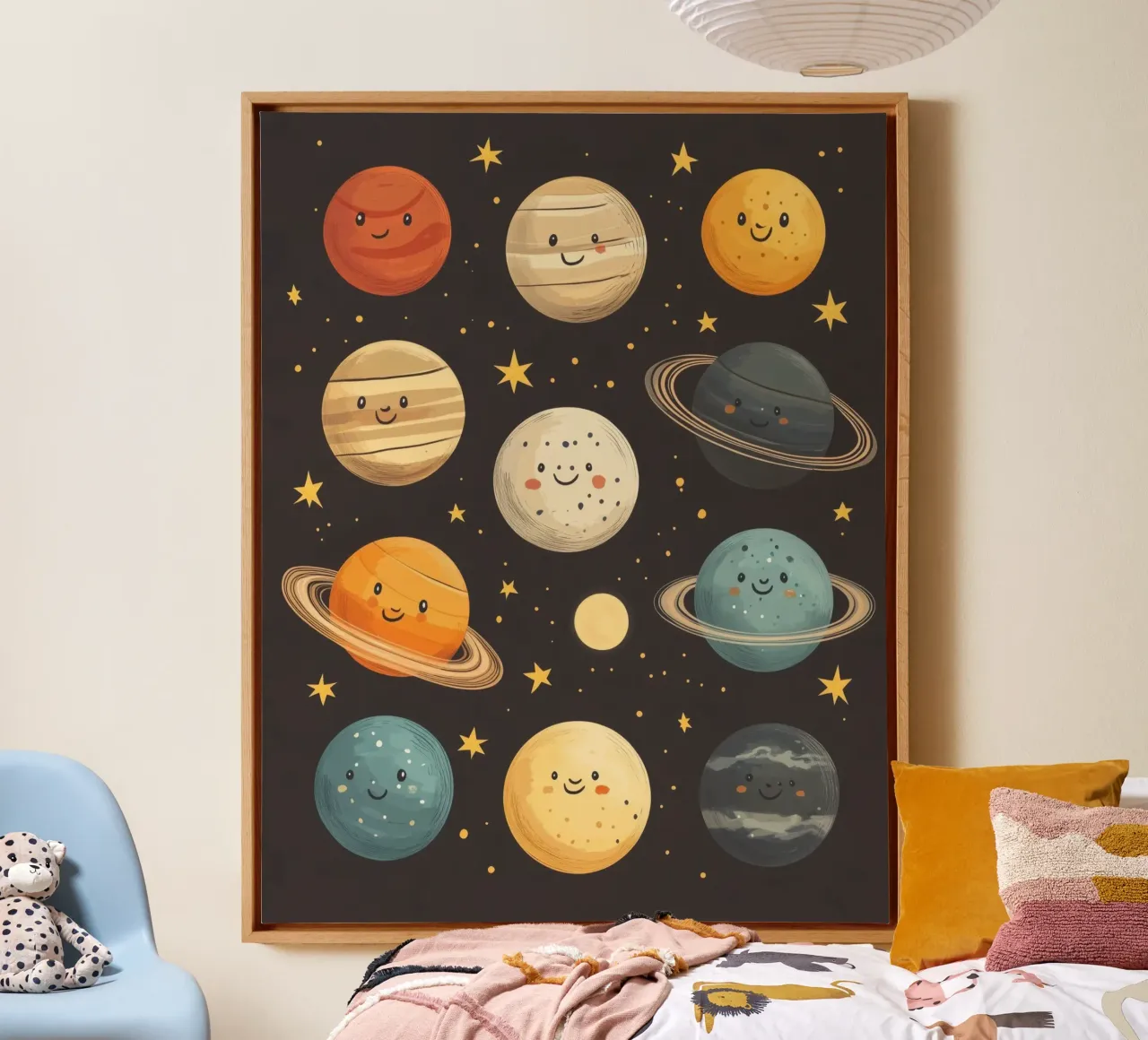 Pianeti stravaganti tela con Cornice a cassetta da Happy Littles